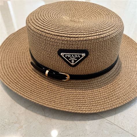 fake prada beanie|prada straw hat.